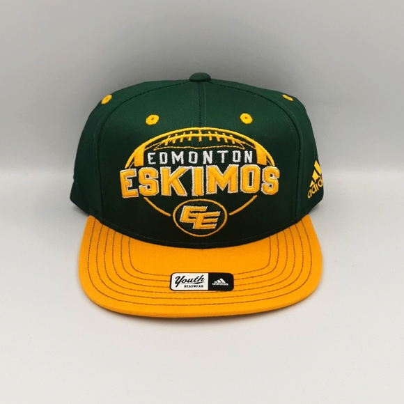 🔥RARE🔥Adidas CFL Edmonton Eskimos Cap adjustable youth - Picture 1 of 4